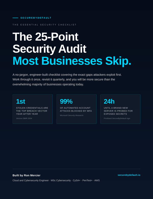 The 25-Point Security Audit checklist cover page