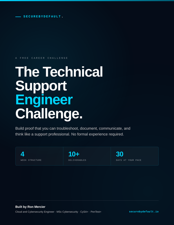 The Technical Support Engineer Challenge cover page